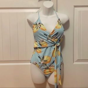 vibesicily lemon wrap one piece swimsuit M